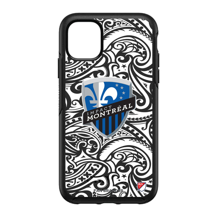 OtterBox Black Phone case with Montreal Impact Primary Logo With Black Tribal