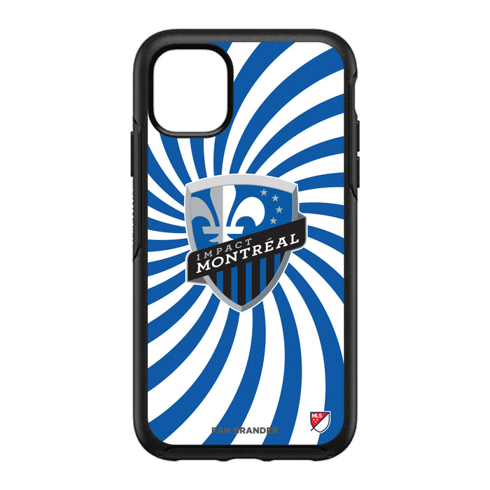 OtterBox Black Phone case with Montreal Impact Primary Logo With Team Groovey Burst