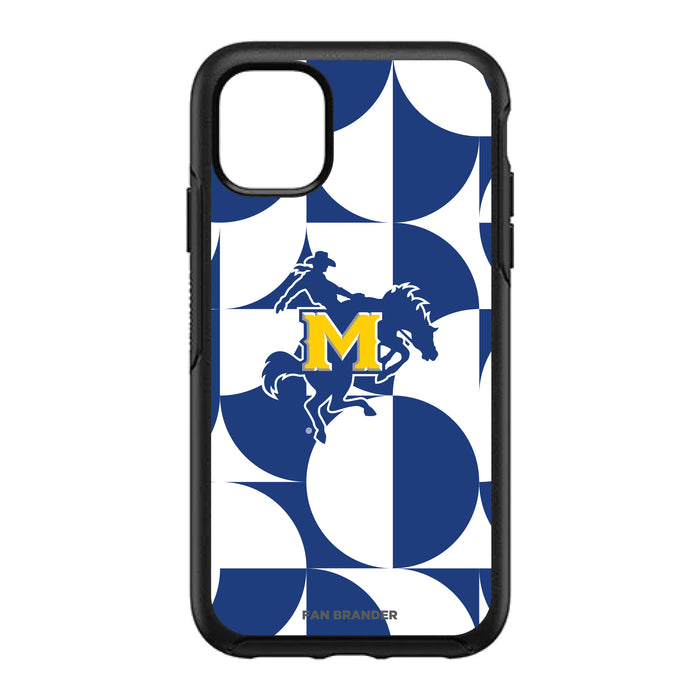 OtterBox Black Phone case with McNeese State Cowboys Primary Logo on Geometric Circle Background