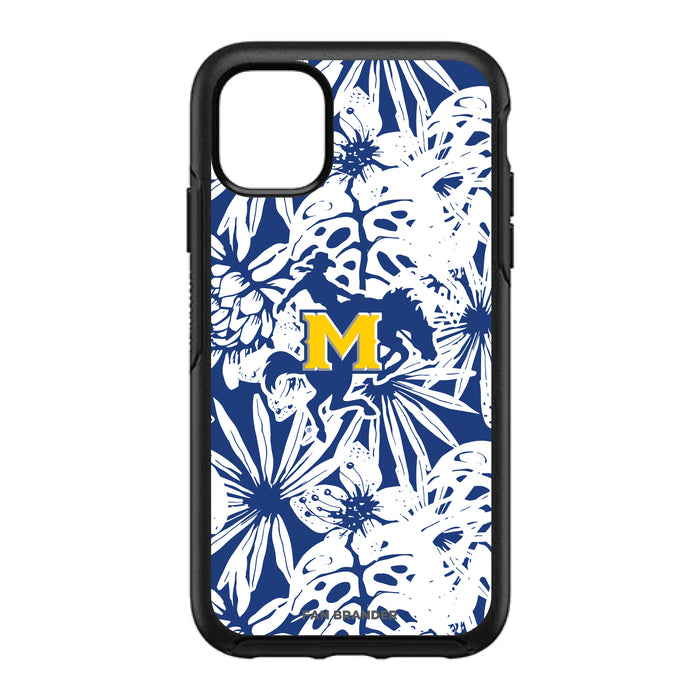 OtterBox Black Phone case with McNeese State Cowboys Primary Logo With Team Color Hawain Pattern