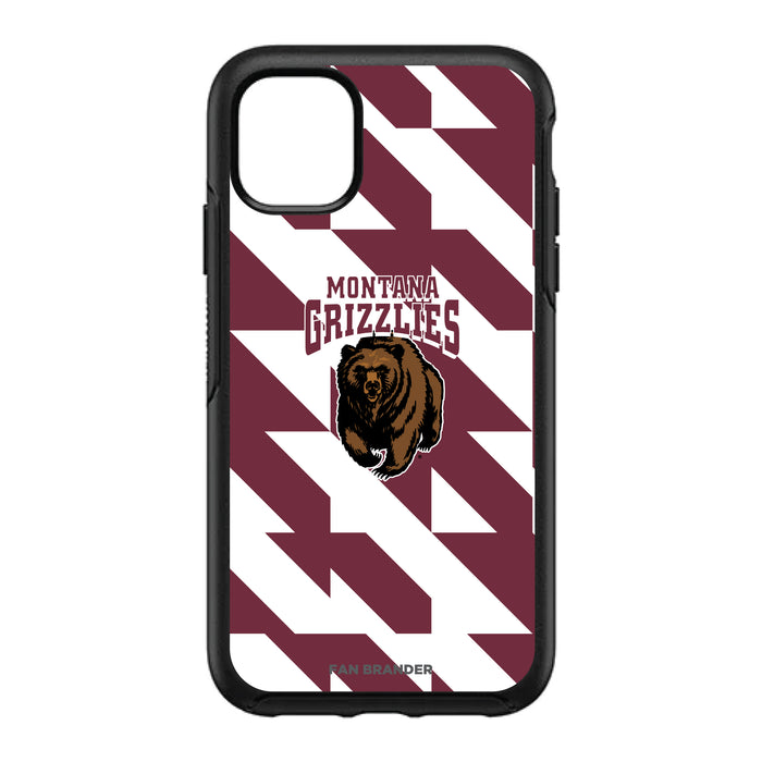 OtterBox Black Phone case with Montana Grizzlies Primary Logo on Geometric Quad Background