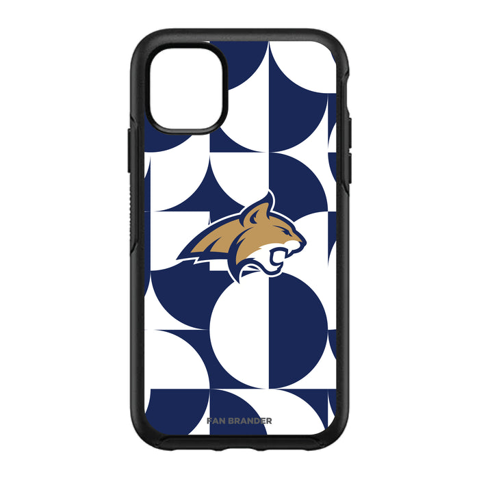OtterBox Black Phone case with Montana State Bobcats Primary Logo on Geometric Circle Background