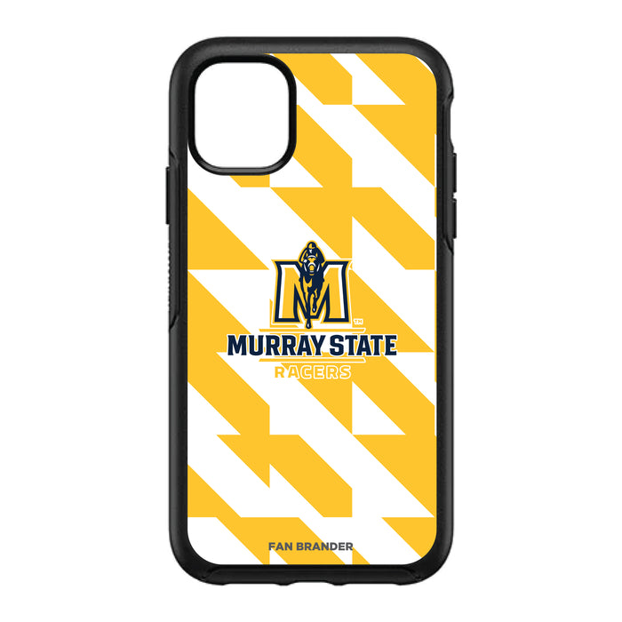 OtterBox Black Phone case with Murray State Racers Primary Logo on Geometric Quad Background