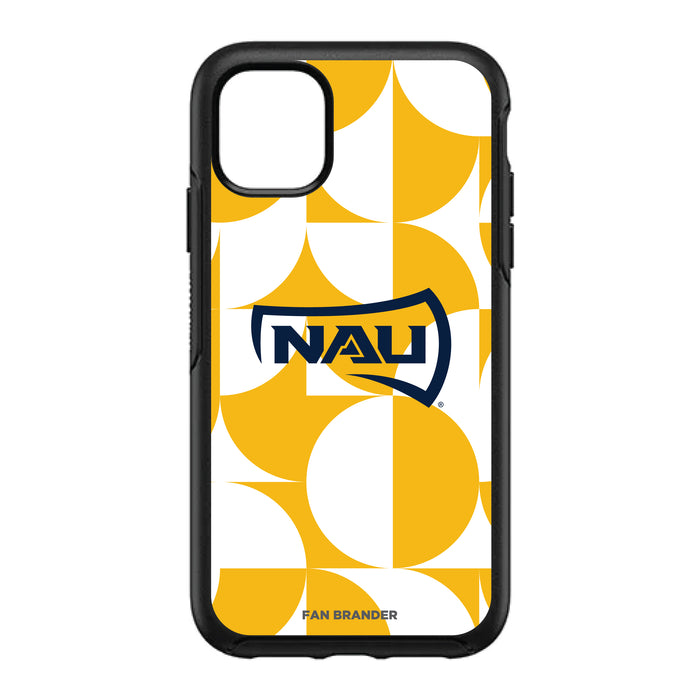 OtterBox Black Phone case with Northern Arizona Lumberjacks Primary Logo on Geometric Circle Background