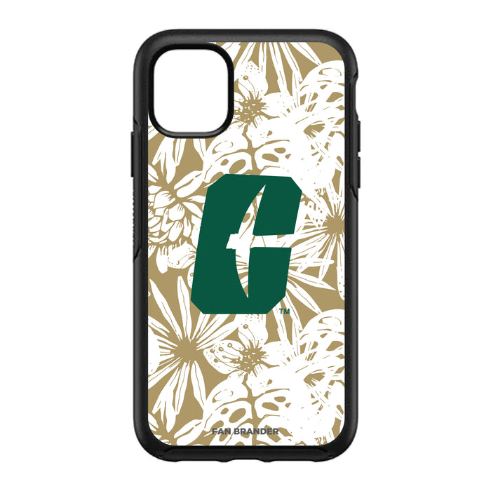 OtterBox Black Phone case with Charlotte 49ers Primary Logo With Team Color Hawain Pattern