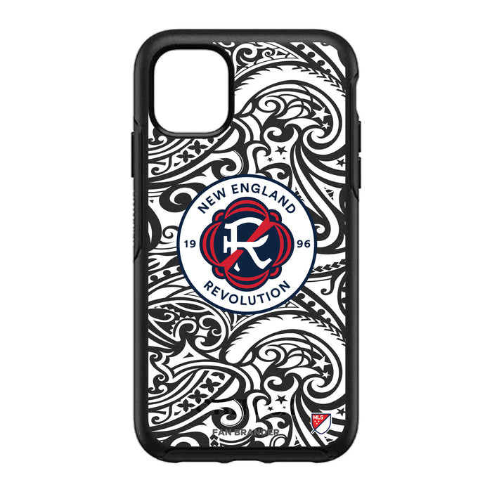 OtterBox Black Phone case with New England Revolution Primary Logo With Black Tribal