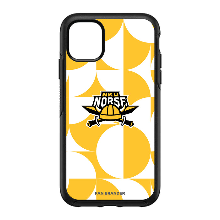 OtterBox Black Phone case with Northern Kentucky University Norse Primary Logo on Geometric Circle Background