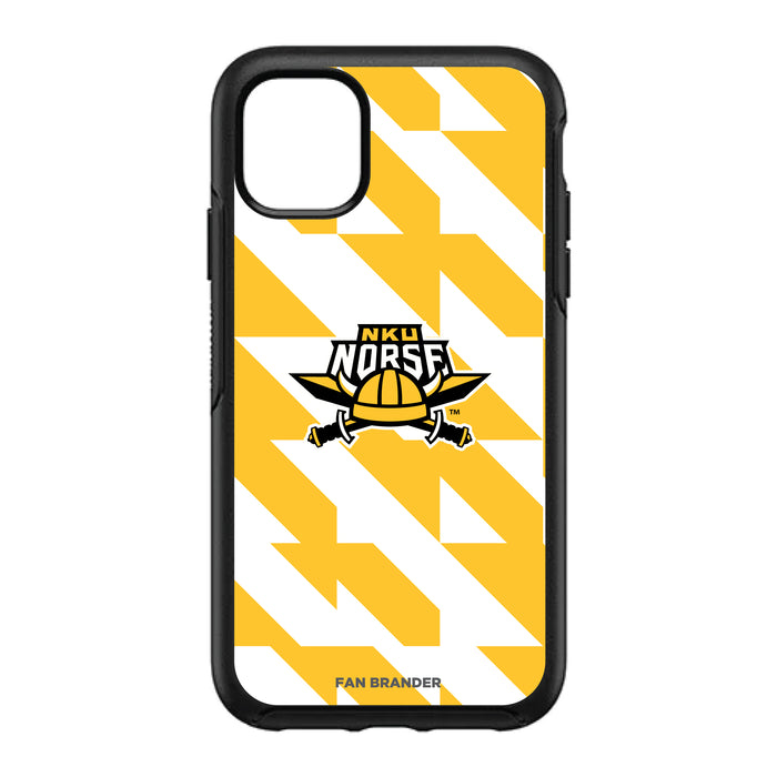 OtterBox Black Phone case with Northern Kentucky University Norse Primary Logo on Geometric Quad Background