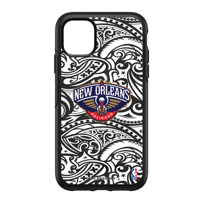 OtterBox Black Phone case with New Orleans Pelicans Primary Logo With Black Tribal