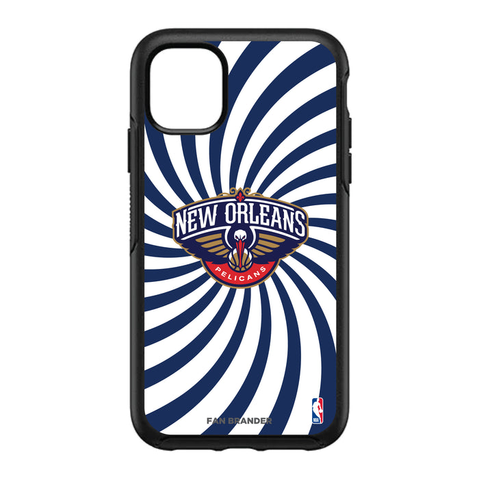 OtterBox Black Phone case with New Orleans Pelicans Primary Logo With Team Groovey Burst