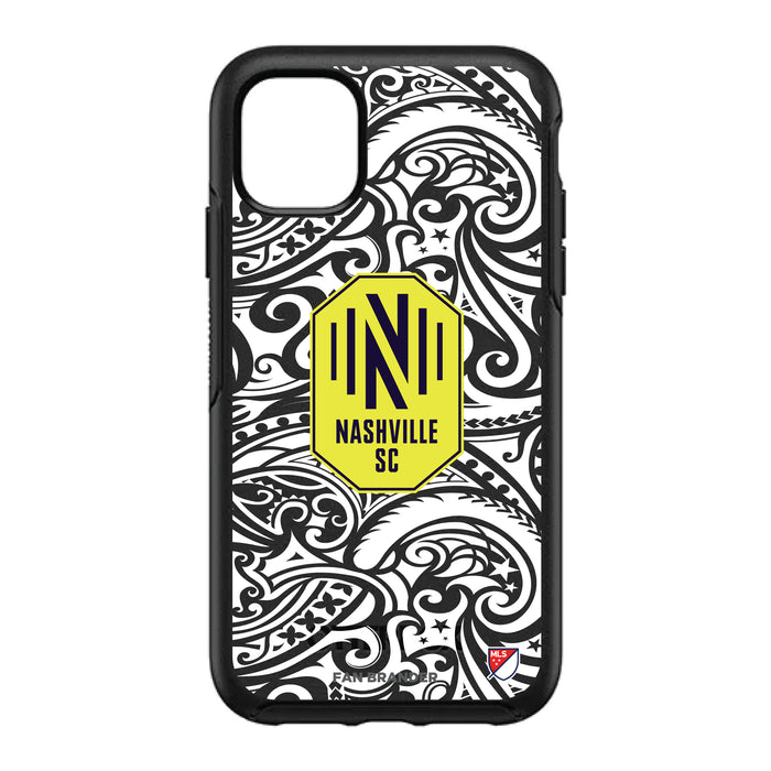 OtterBox Black Phone case with Nashville SC Primary Logo With Black Tribal