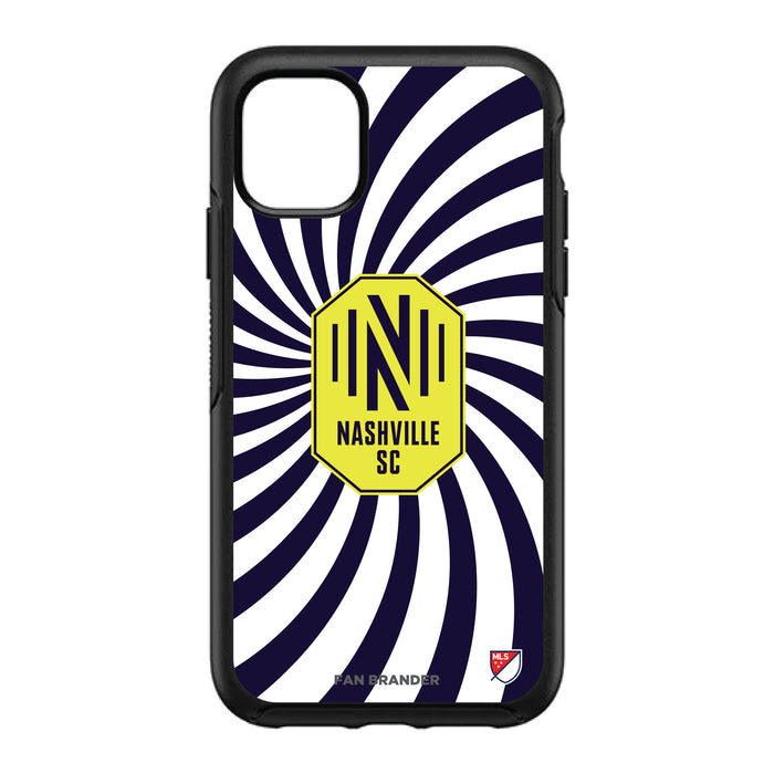 OtterBox Black Phone case with Nashville SC Primary Logo With Team Groovey Burst