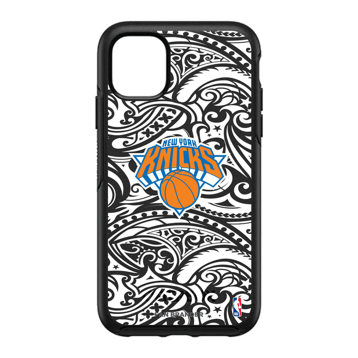 OtterBox Black Phone case with New York Knicks Primary Logo With Black Tribal