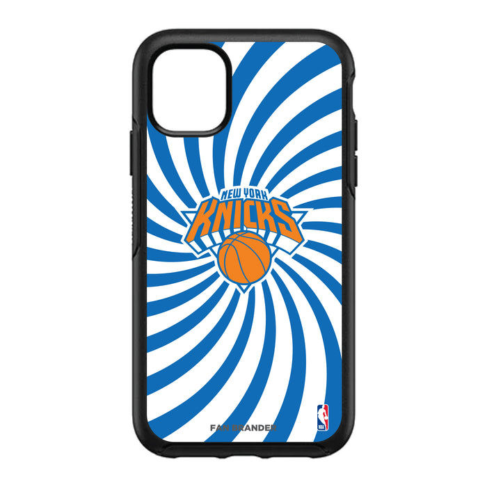 OtterBox Black Phone case with New York Knicks Primary Logo With Team Groovey Burst