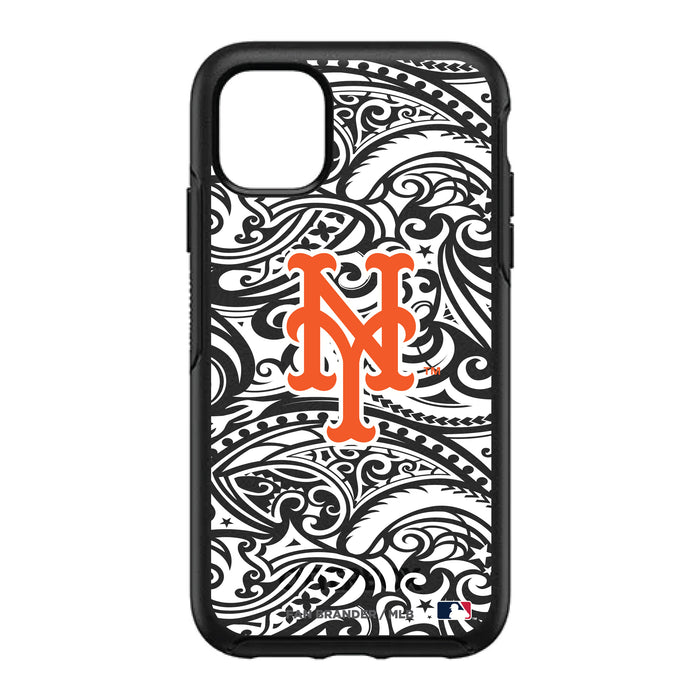 OtterBox Black Phone case with New York Mets Primary Logo With Black Tribal