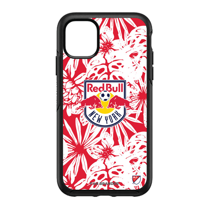 OtterBox Black Phone case with New York Red Bulls Primary Logo With Team Color Hawain Pattern