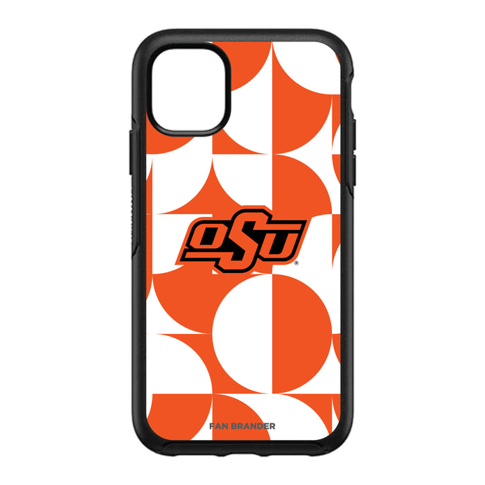 OtterBox Black Phone case with Oklahoma State Cowboys Primary Logo on Geometric Circle Background