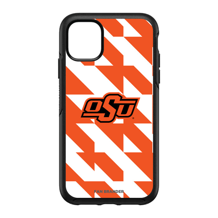 OtterBox Black Phone case with Oklahoma State Cowboys Primary Logo on Geometric Quad Background