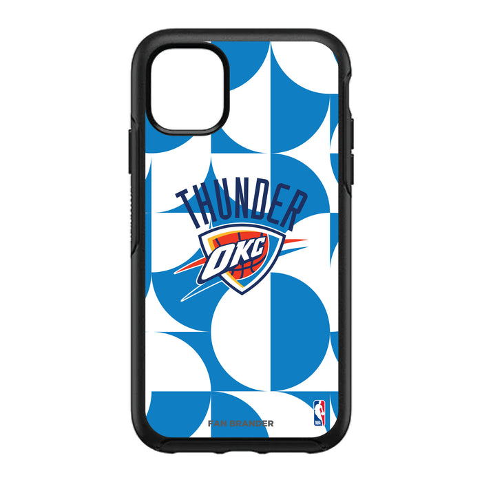 OtterBox Black Phone case with Oklahoma City Thunder Primary Logo on Geometric Circle Background