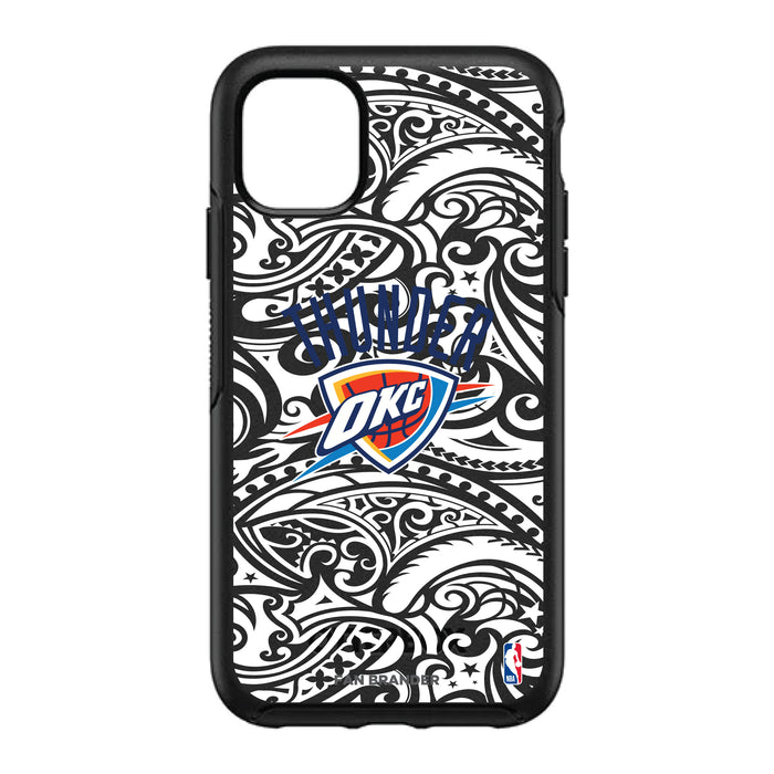 OtterBox Black Phone case with Oklahoma City Thunder Primary Logo With Black Tribal