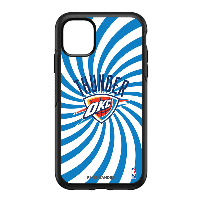 OtterBox Black Phone case with Oklahoma City Thunder Primary Logo With Team Groovey Burst