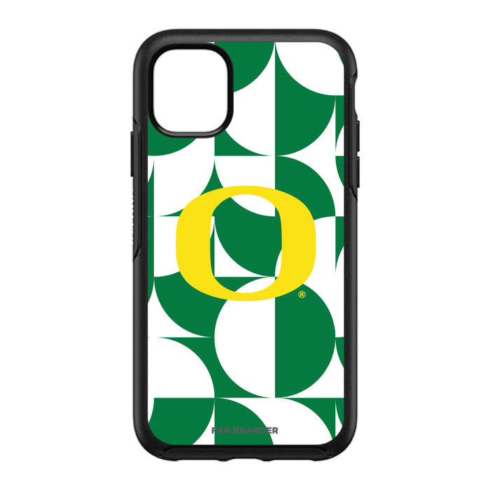OtterBox Black Phone case with Oregon Ducks Primary Logo on Geometric Circle Background