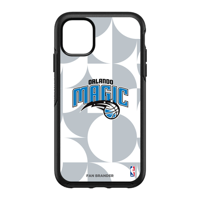 OtterBox Black Phone case with Orlando Magic Primary Logo on Geometric Circle Background