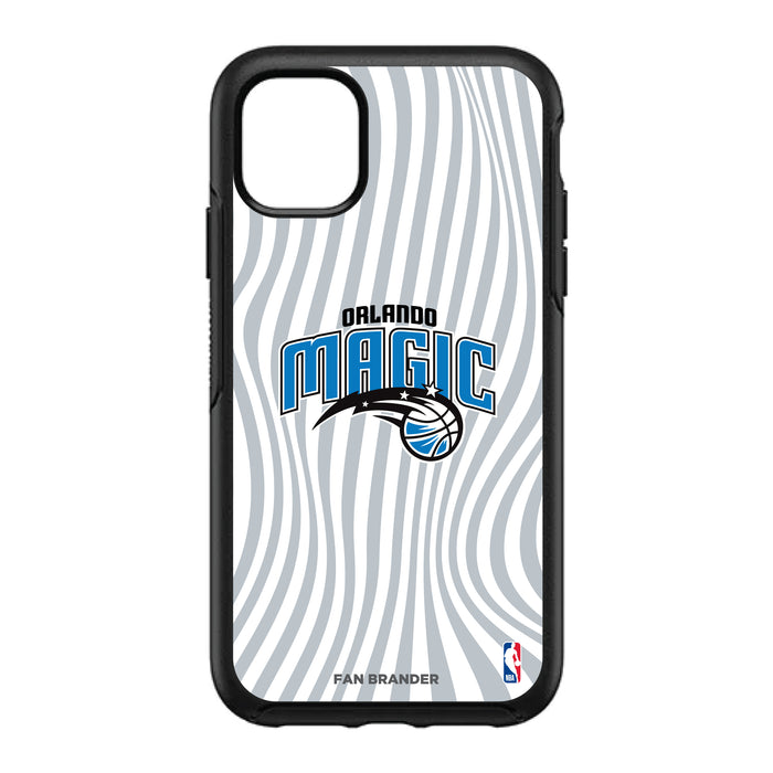 OtterBox Black Phone case with Orlando Magic Primary Logo With Team Groovey Lines