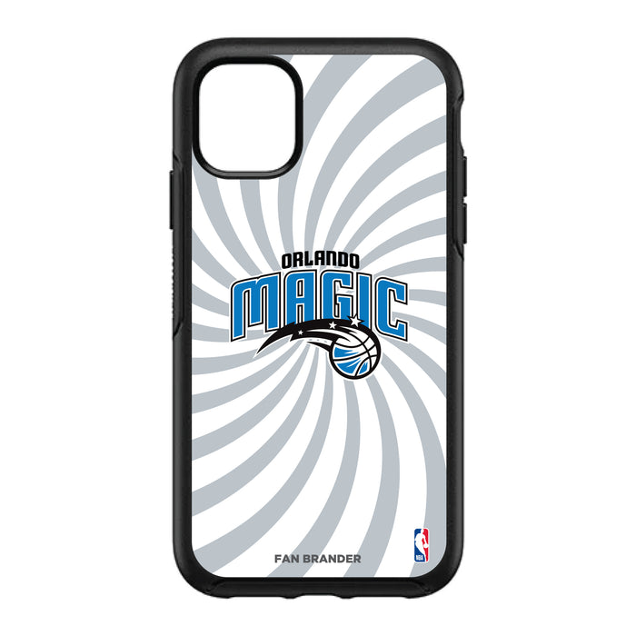 OtterBox Black Phone case with Orlando Magic Primary Logo With Team Groovey Burst