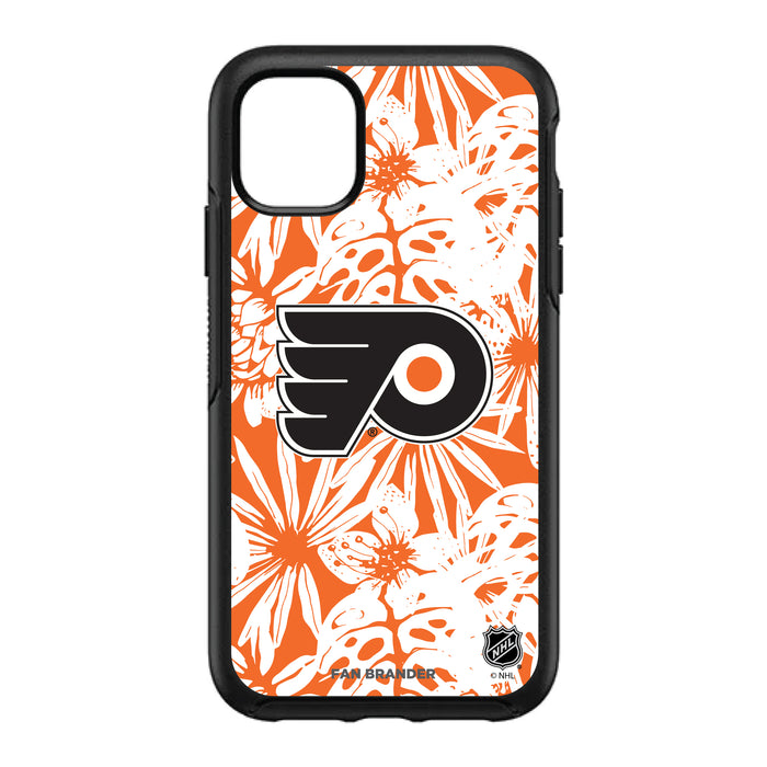 OtterBox Black Phone case with Philadelphia Flyers Primary Logo With Team Color Hawain Pattern