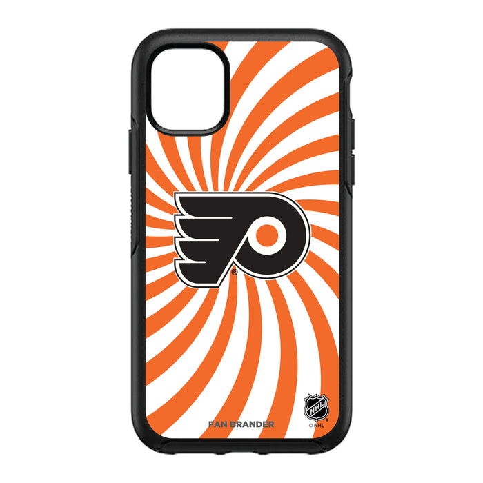 OtterBox Black Phone case with Philadelphia Flyers Primary Logo With Team Groovey Burst