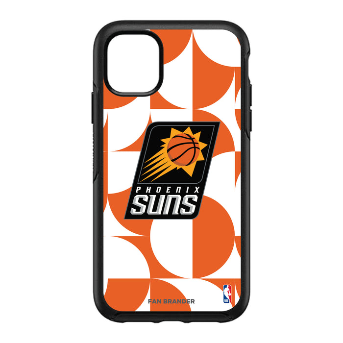OtterBox Black Phone case with Phoenix Suns Primary Logo on Geometric Circle Background