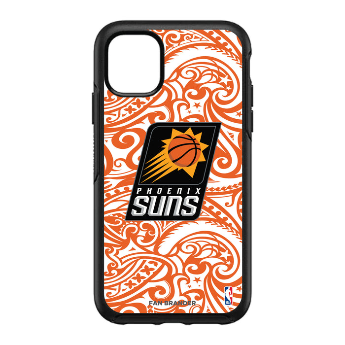 OtterBox Black Phone case with Phoenix Suns Primary Logo With Team Color Tribal Background
