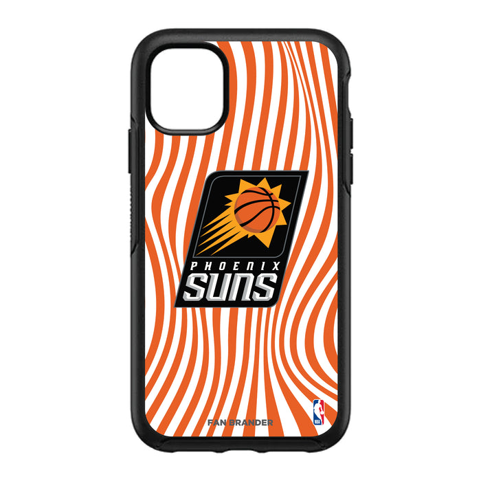 OtterBox Black Phone case with Phoenix Suns Primary Logo With Team Groovey Lines