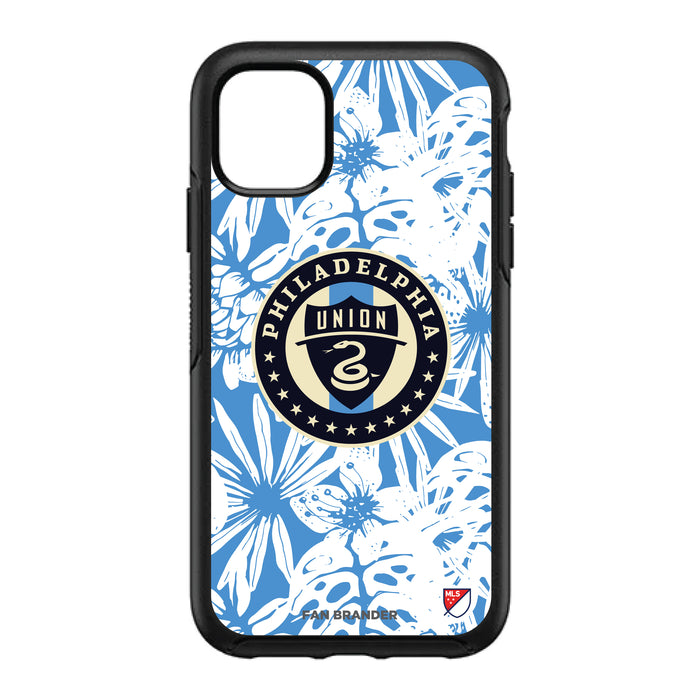 OtterBox Black Phone case with Philadelphia Union Primary Logo With Team Color Hawain Pattern