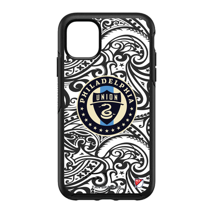 OtterBox Black Phone case with Philadelphia Union Primary Logo With Black Tribal