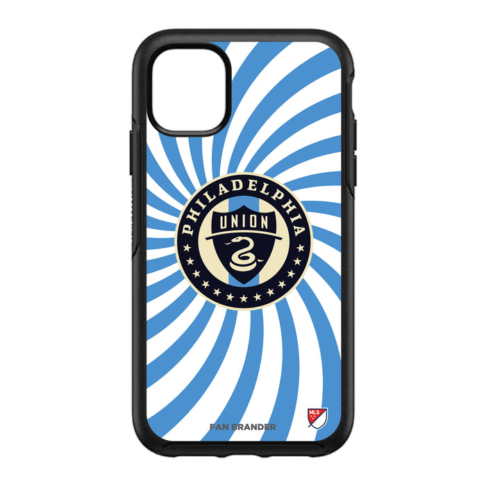 OtterBox Black Phone case with Philadelphia Union Primary Logo With Team Groovey Burst