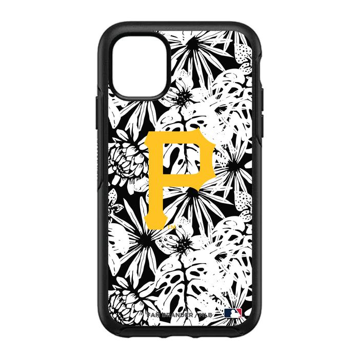 OtterBox Black Phone case with Pittsburgh Pirates Primary Logo With Team Color Hawain Pattern