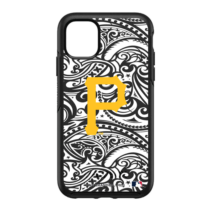 OtterBox Black Phone case with Pittsburgh Pirates Primary Logo With Black Tribal