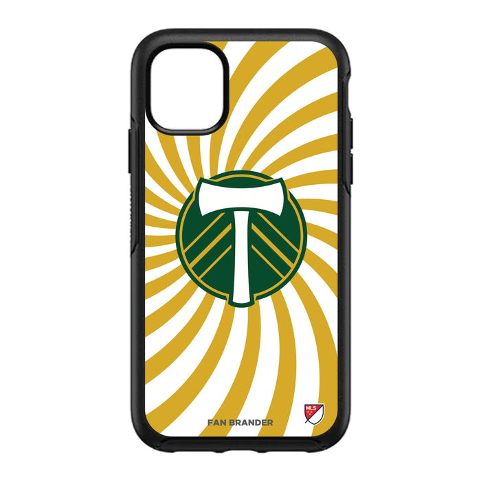 OtterBox Black Phone case with Portland Timbers Primary Logo With Team Groovey Burst