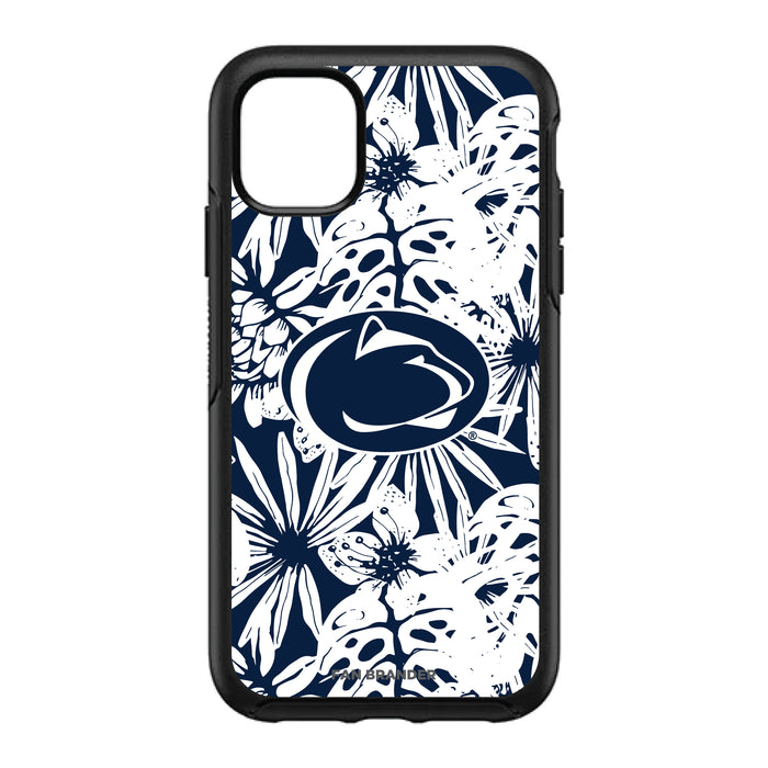 OtterBox Black Phone case with Penn State Nittany Lions Primary Logo With Team Color Hawain Pattern