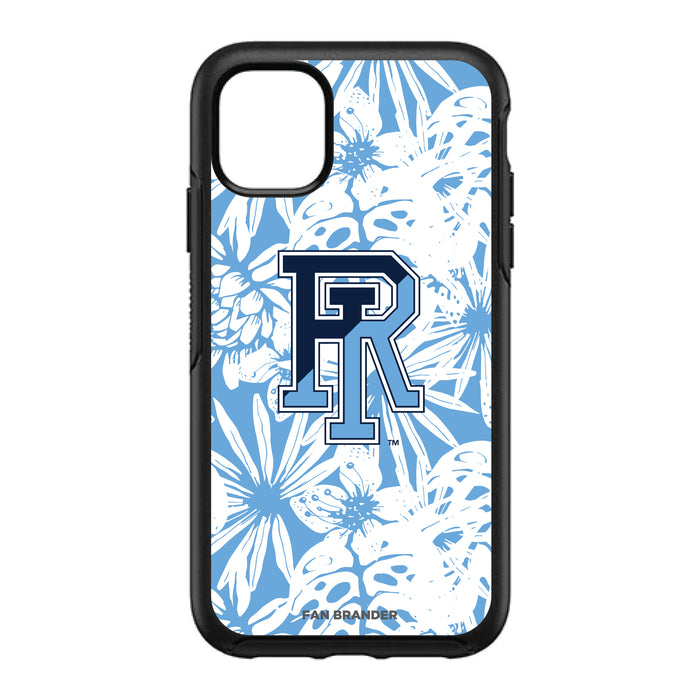 OtterBox Black Phone case with Rhode Island Rams Primary Logo With Team Color Hawain Pattern