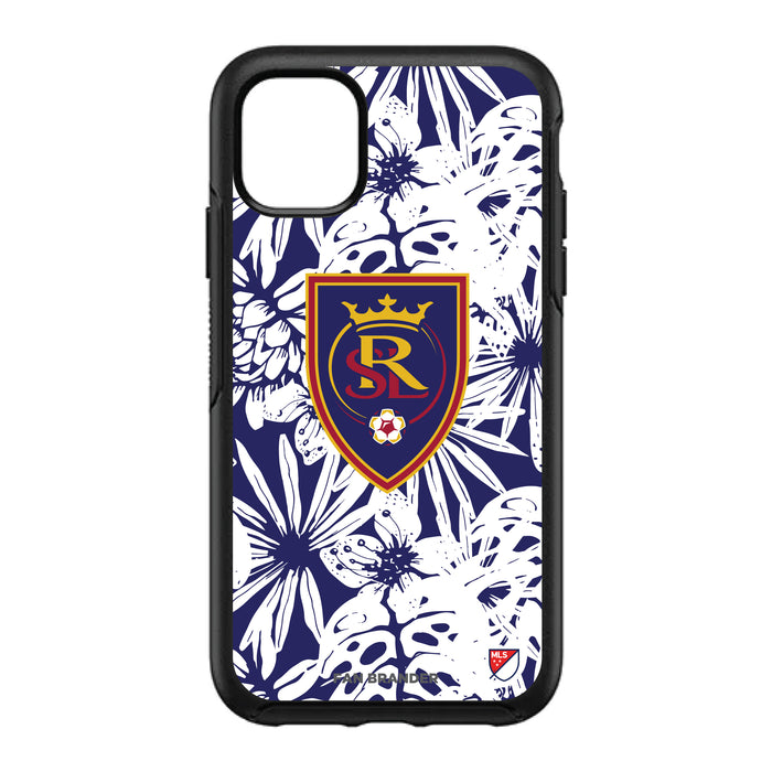 OtterBox Black Phone case with Real Salt Lake Primary Logo With Team Color Hawain Pattern