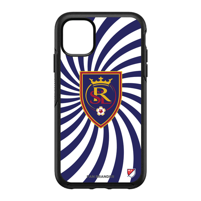 OtterBox Black Phone case with Real Salt Lake Primary Logo With Team Groovey Burst
