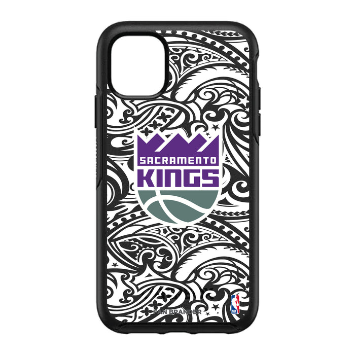 OtterBox Black Phone case with Sacramento Kings Primary Logo With Black Tribal