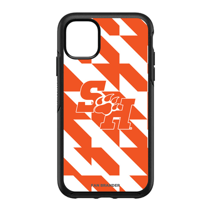 OtterBox Black Phone case with Sam Houston State Bearkats Primary Logo on Geometric Quad Background