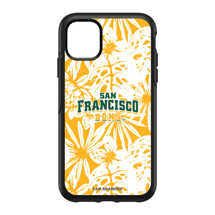 OtterBox Black Phone case with San Francisco Dons Primary Logo With Team Color Hawain Pattern