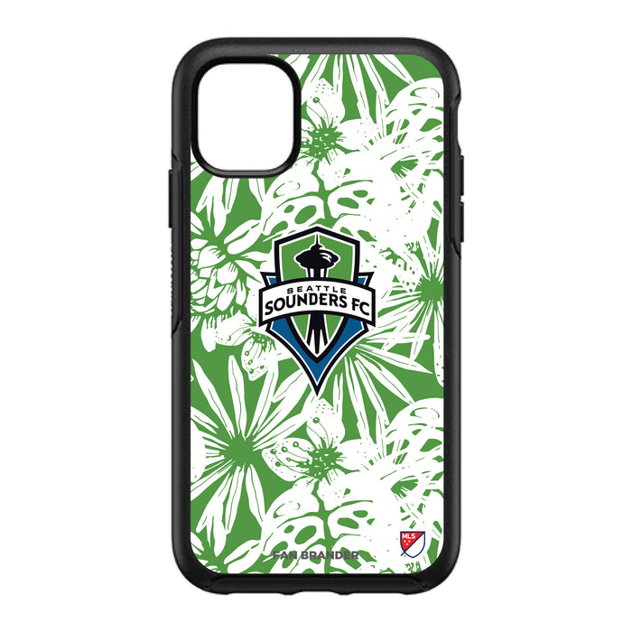 OtterBox Black Phone case with Seatle Sounders Primary Logo With Team Color Hawain Pattern
