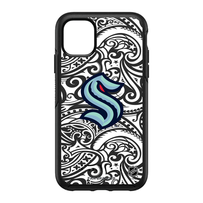 OtterBox Black Phone case with Seattle Kraken Primary Logo With Black Tribal