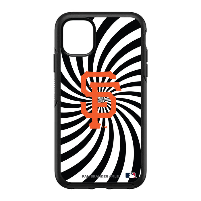OtterBox Black Phone case with San Francisco Giants Primary Logo With Team Groovey Burst